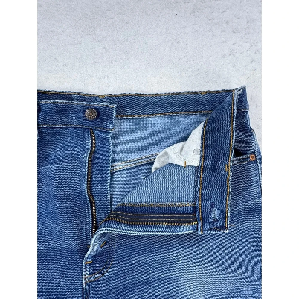Vintage Levis 517 Orange Tab Jeans Mens 38x30 Blue Bootcut USA Made Distressed
